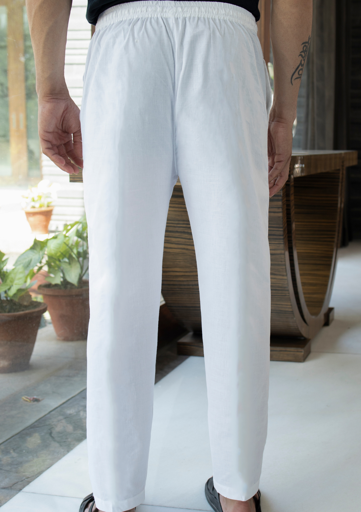 Buy Beige Cotton Plain Trouser For Men by Ekam By Manish Online at Aza  Fashions.